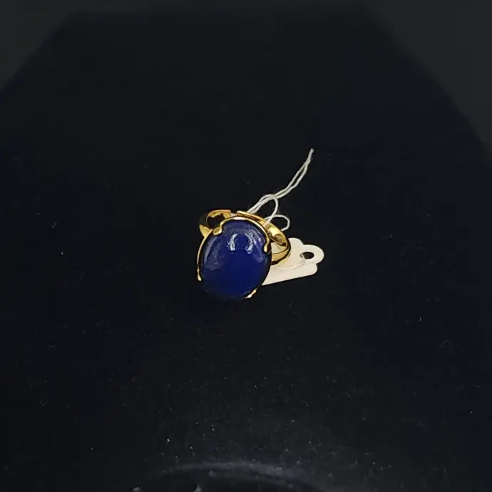 BAPU01.01.Bague cabochon ovale Lapis Lazuli