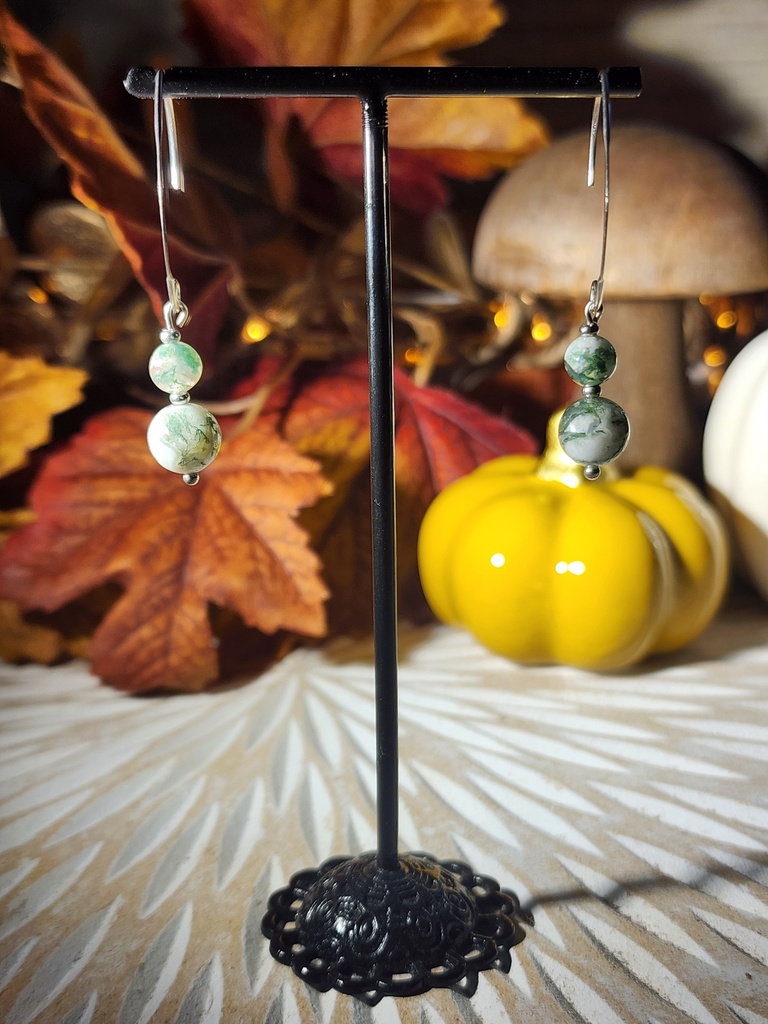 BOEL05.1.Boucles perles Tree Agate