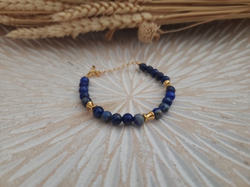 BRPU01.04.Bracelet perles Lapis Lazuli