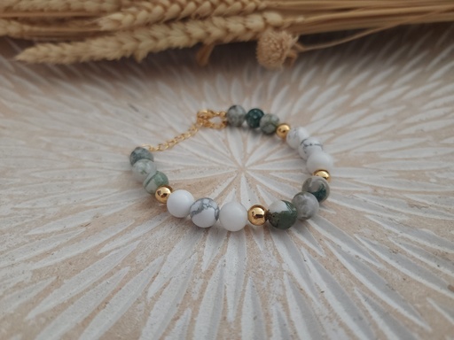 BRPU03.05.Bracelet perles Agate Arbre