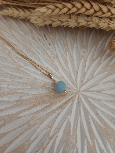 CEL06.4.Pendentif perle Amazonite