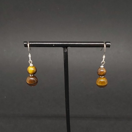 BOEL04.11.Boucles perles Œil de Tigre