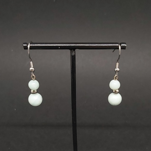 BOPU01.02.Boucles 2 perles Amazonite